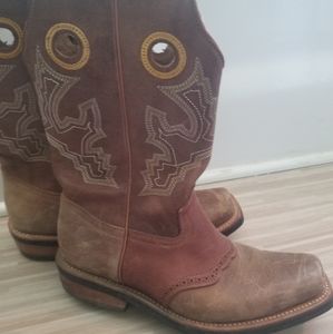 Men leather cowboy boots